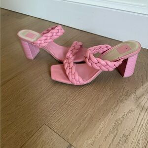 Dolce Vita Braided Pink Heeled Sandals